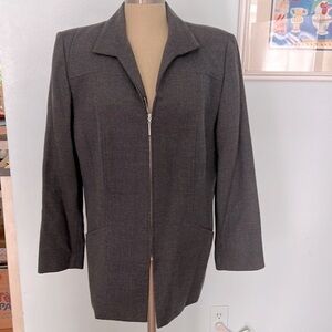 Lord and Taylor’s Vintage 100% Pure New Wool Zip Blazer 14W